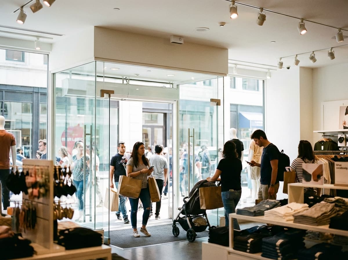 AI foot traffic counter measuring store visitors