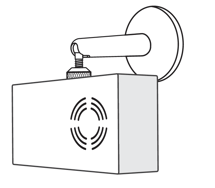 Diagram of sensor on a bracket